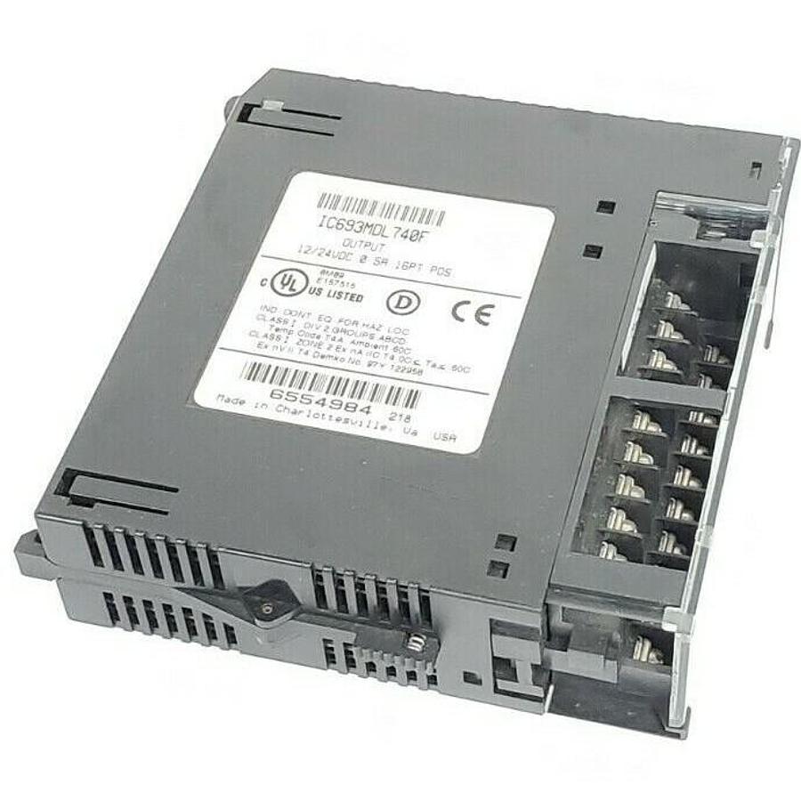 Used GE FANUC IC693MDL740F OUTPUT MODULE 12/24VDC 0.5A 16PT POS