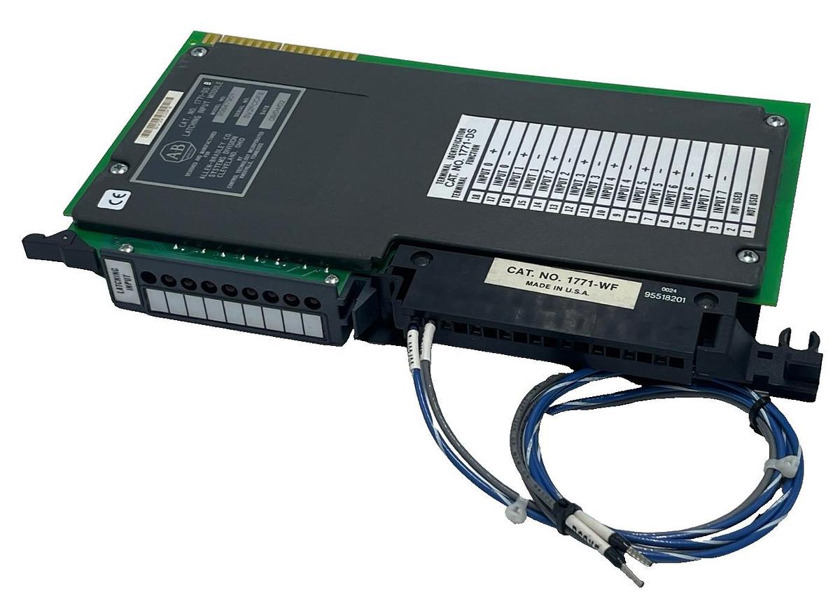 Used Allen-Bradley 1771-DS Series B Latching Input Module with 1771-WF Wiring Arm
