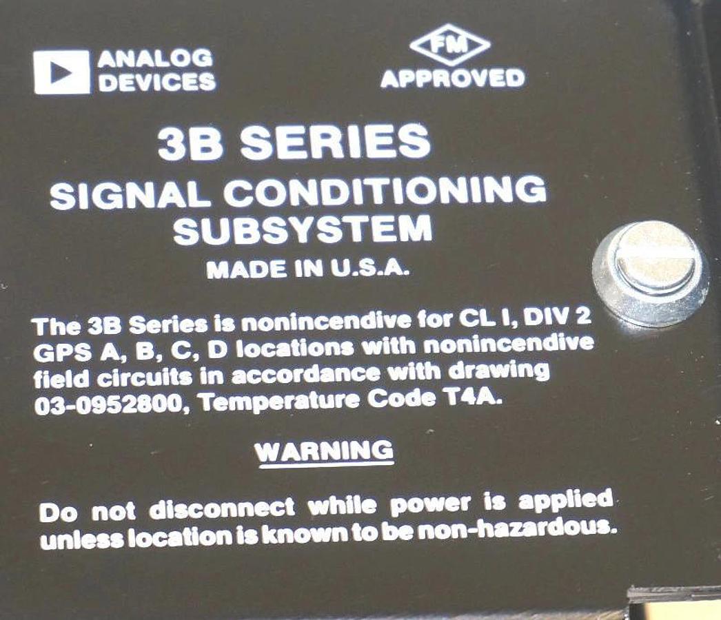 NEW ANALOG DEVICES 3B SERIES SIGNAL CONDITIONING SUBSYSTEM CHASSIS