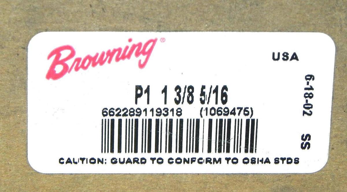 Used NIB BROWNING P1-1-3/16 BUSHING STEEL SPLIT TAPER 1-3/16