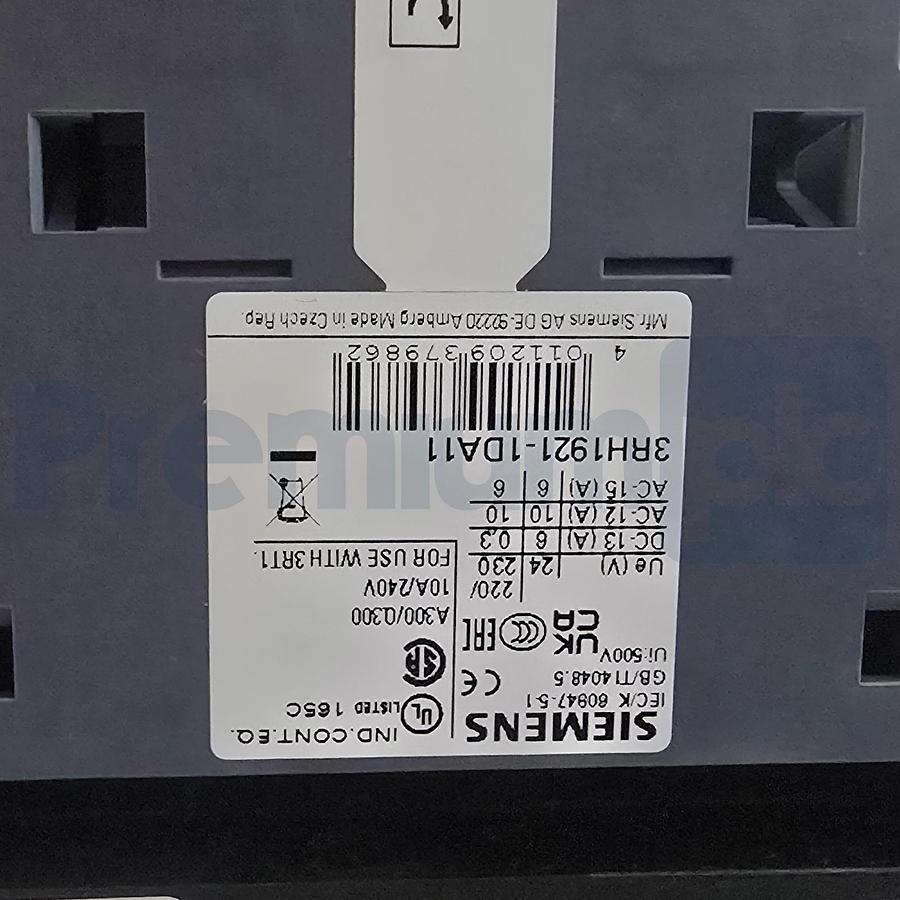 Used Siemens 3RT1056-6AF36 SIRIUS Contactor 3-Pole 90kW 185A 110-127V AC/DC Size S6