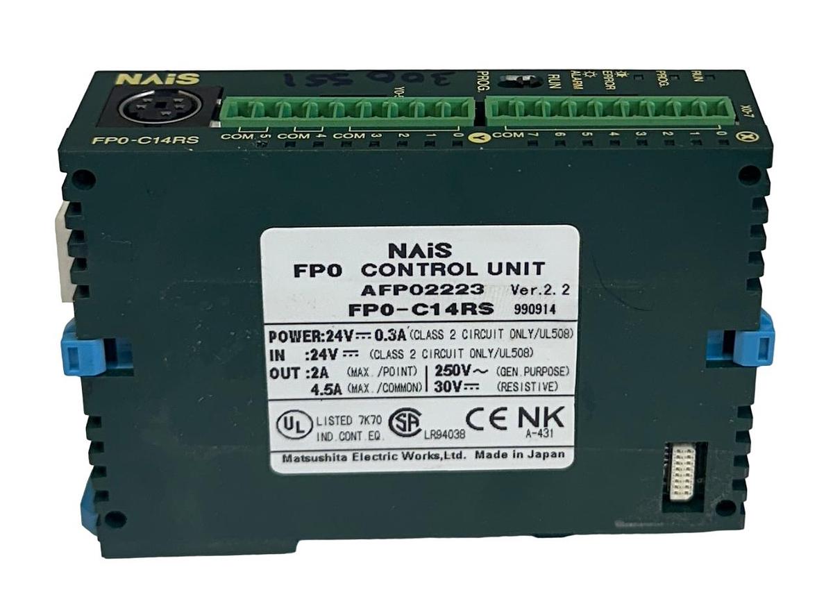 Used MATSUSHITA ELECTRIC FP0-C14RS / AFP02223 NAiS FP0 CONTROL UNIT 24V USNP