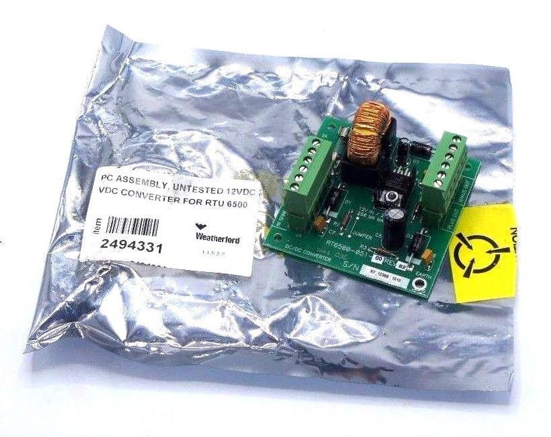 Used NEW WEATHERFORD RT6500-051-00 DC/DC COVERTER BOARD REV. B2, RT650005100