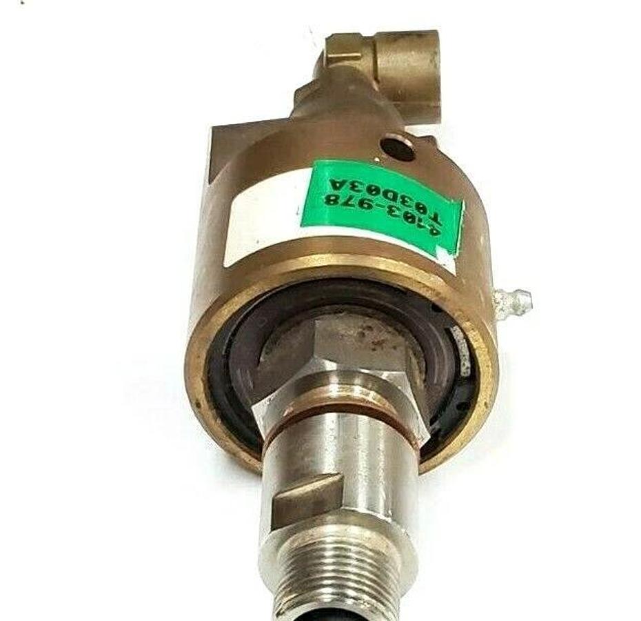 Used DEUBLIN 255-000-284 ROTARY UNION JOINT W/ ~4FT METAL EXHAUST HOSE 255000284