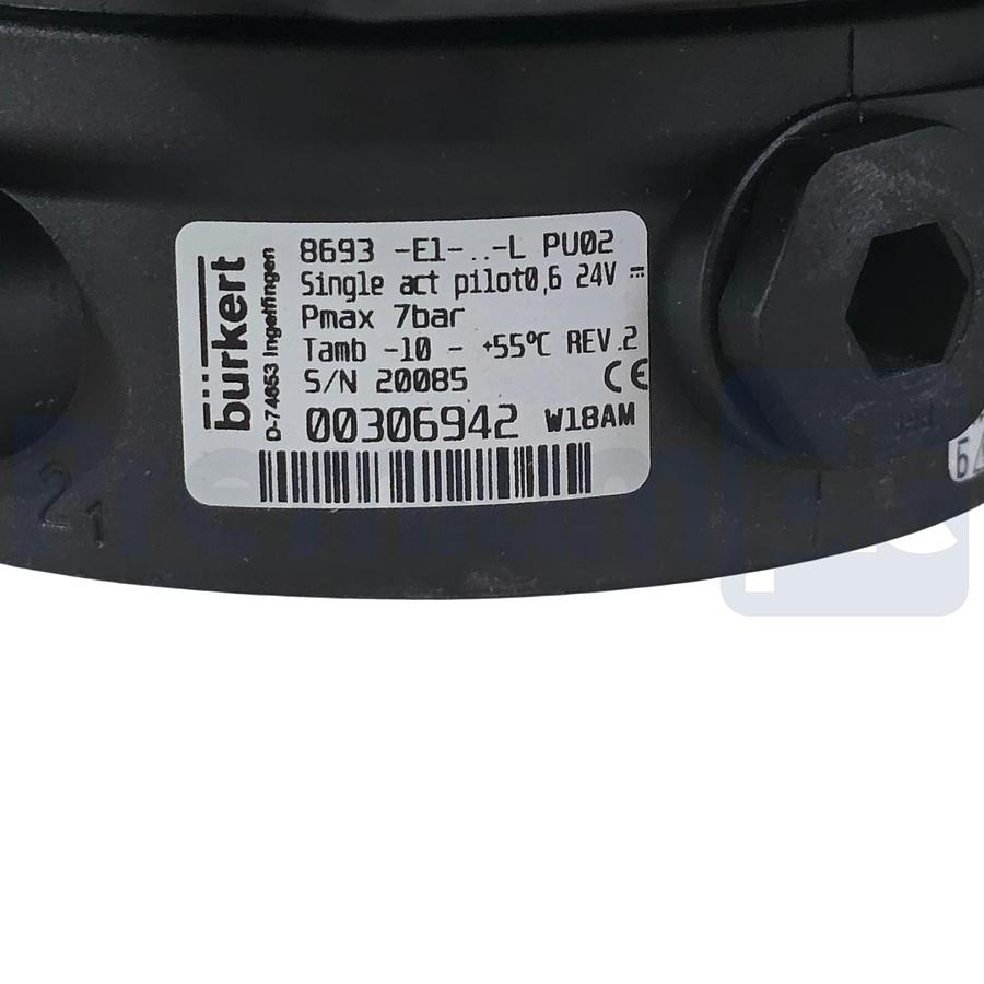 Used Burkert 8693 00306942 Digital Process Controller Top 70mm for Act. 27 306942 NEW