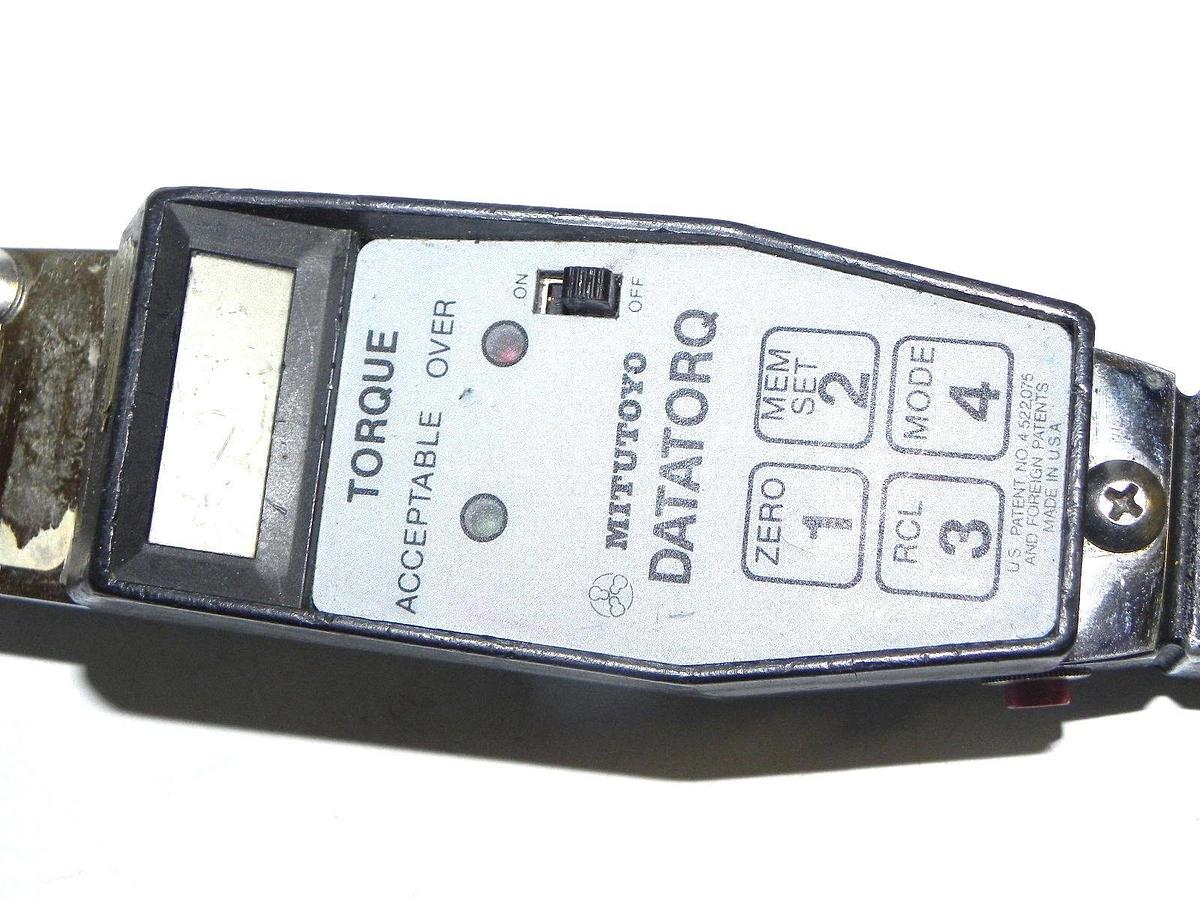 Used MITUTOYO DATATORQ DIGITAL. 3-50in 36-600in lb TORQUE WRENCH