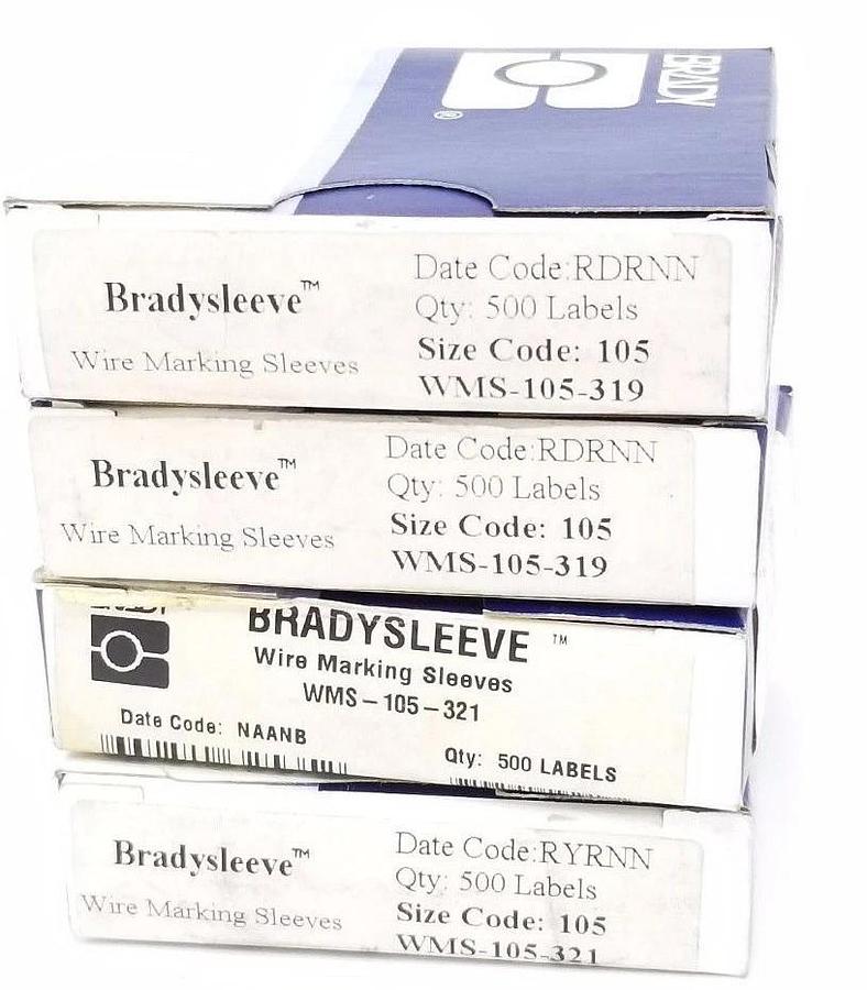 Used LOT OF 2000 BRADY WMS-105-319 BRADYSLEEVE WIRE MARKING SLEEVES SIZE CODE: 105