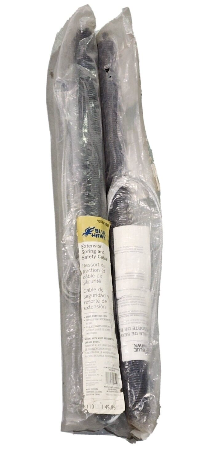 LOT OF 2 NEW BLUE HAWK 34105PKXLG EXTENSION SPRING AND SAFETY CABLE