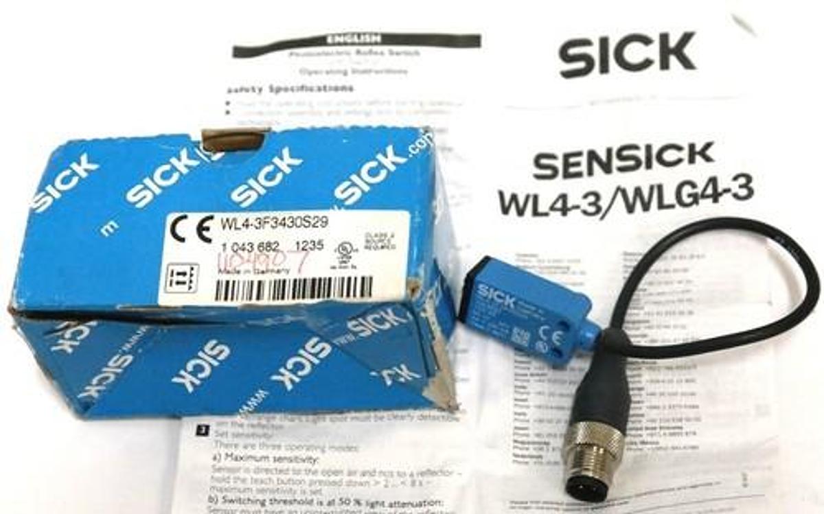 NIB SICK WL4-3F3430S29 SENOR 1 043 682 1265, WL43F3430S29, 1043682