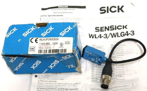 NIB SICK WL4-3F3430S29 SENOR 1 043 682 1265, WL43F3430S29, 1043682