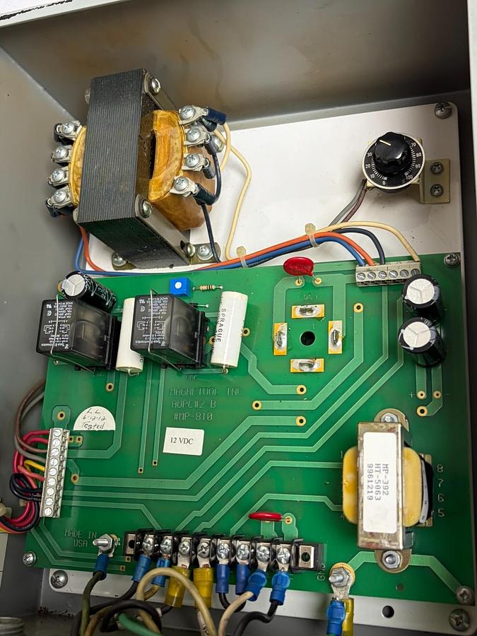 Used Magnetool AU-12-50 Electromagnet Control Power Supply 12VDC