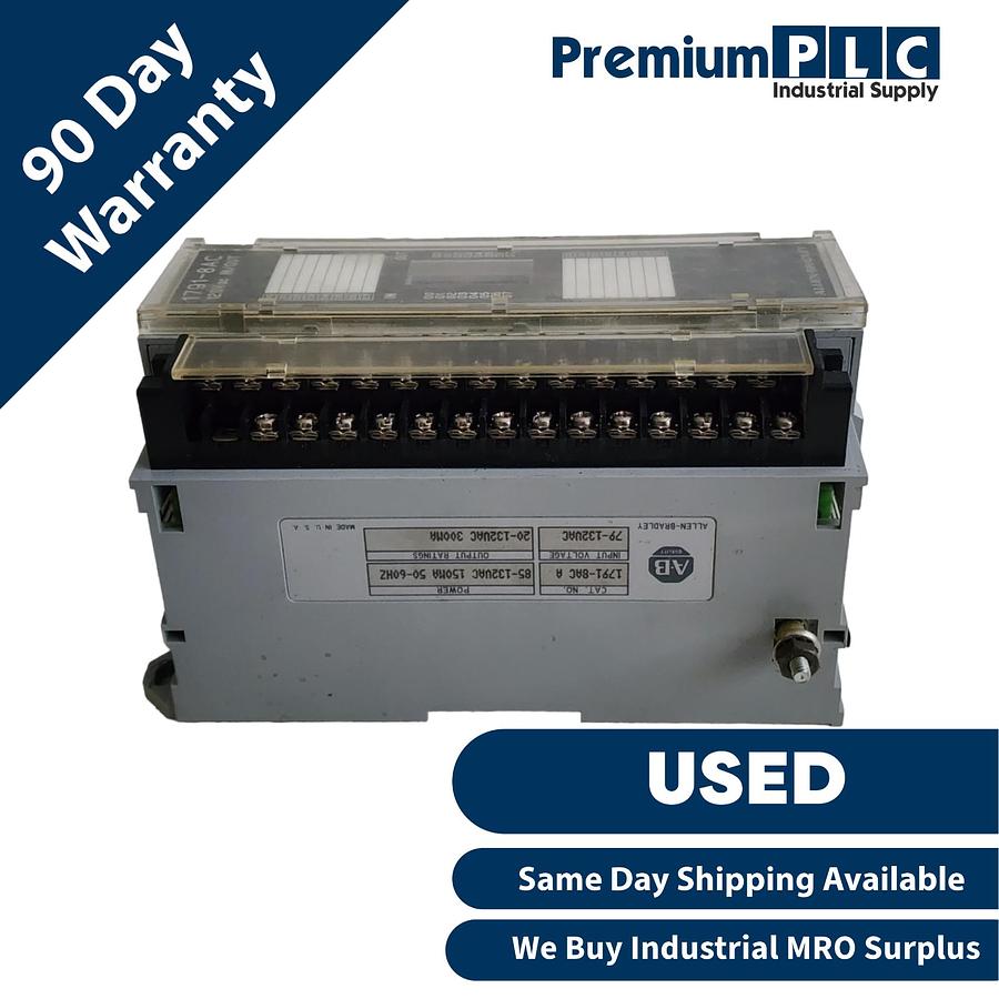 Used USED ALLEN BRADLEY 1791-8AC /A AC BLOCK I/O MODULE 8IN/8OUT 17918AC