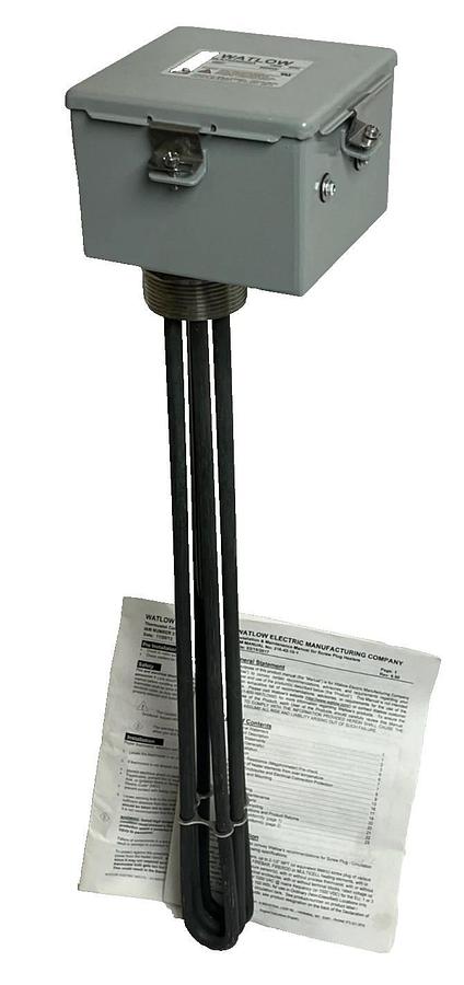 Watlow BLN724R5W5A Screw Plug Immersion Heater 480V 9000W 3PH 2.5" NPT - NSMP
