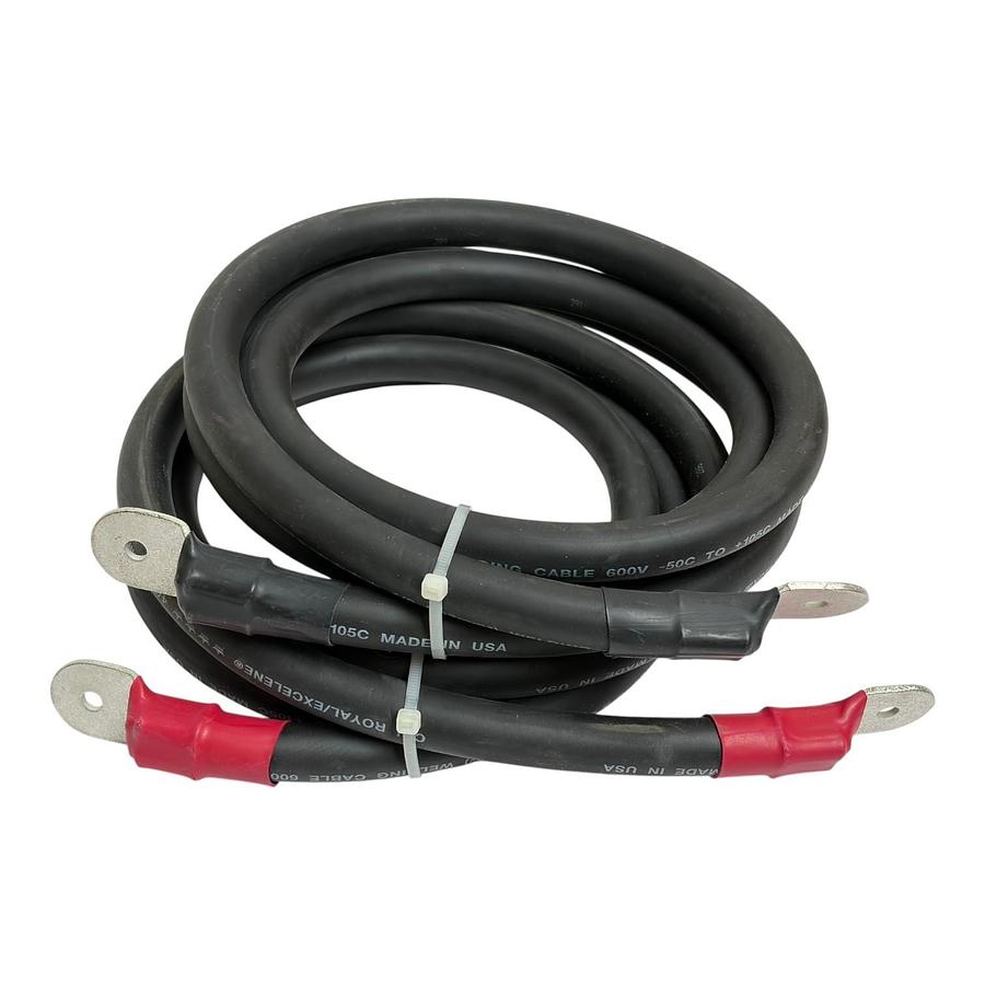 Used CCI Royal Excelene 4/0 AWG Welding Cable Battery Jumper Leads Pair Lug Terminals