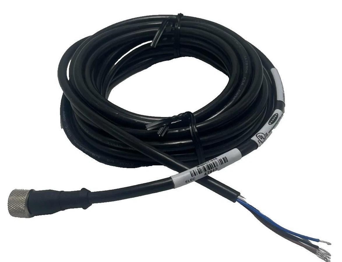 BANNER MQDC1-515 STRAIGHT FEMALE CONNECTOR CYJV CABLE 5-PIN M12 16.4FT 7WA1 NSNP