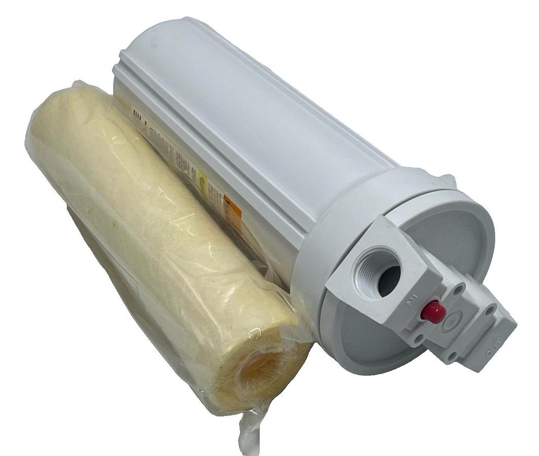 Used Watts FH4200WW12 10" Water Filter Housing w/ MD10S5 5-Micron Oil Removal Filter