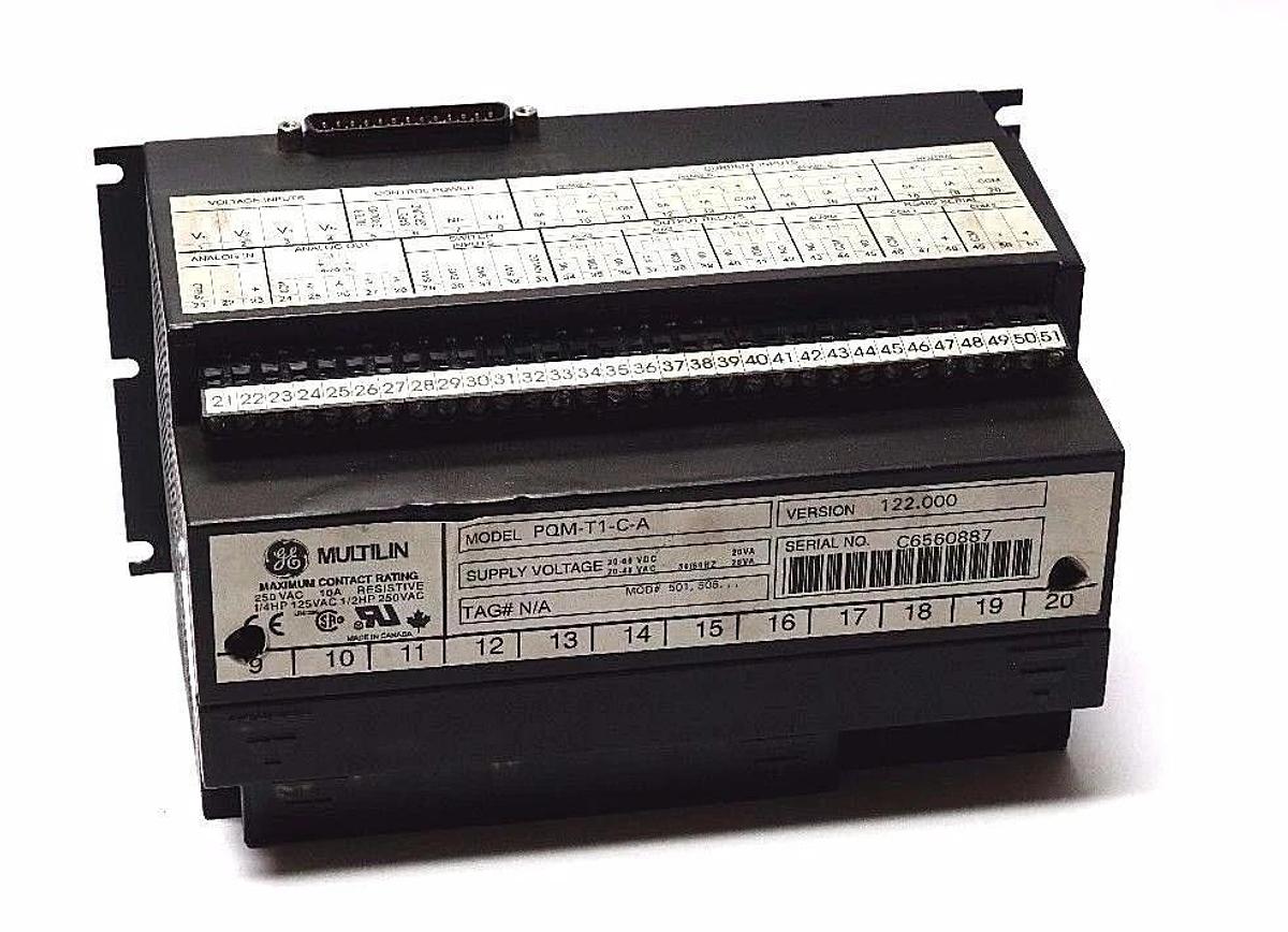 Refurbished REPAIRED GE MULTILIN PQM-T1-C-A VER. 122.000 POWER QUALITY METER PMQT1CA