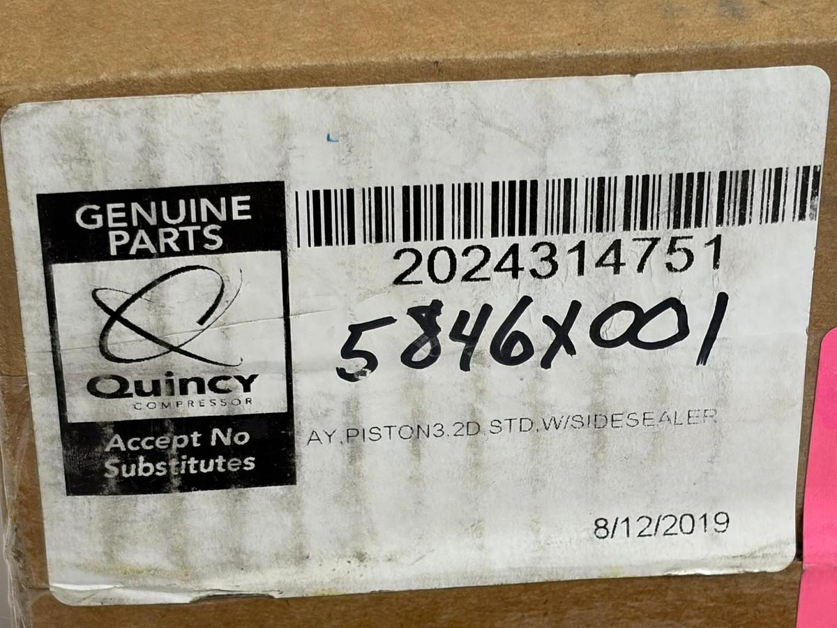 Used Quincy Compressor Piston Assembly Kit 5846X001 Rings 2024314751 2022115201 - New