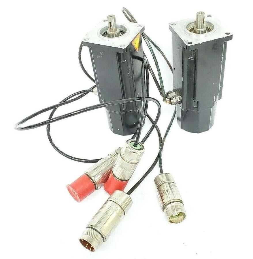 Used LOT OF 2 DANAHER MOTION AKM22E-ESC2R-02 SERVOMOTORS 320VDC 2.7 ARMS 8000RPM