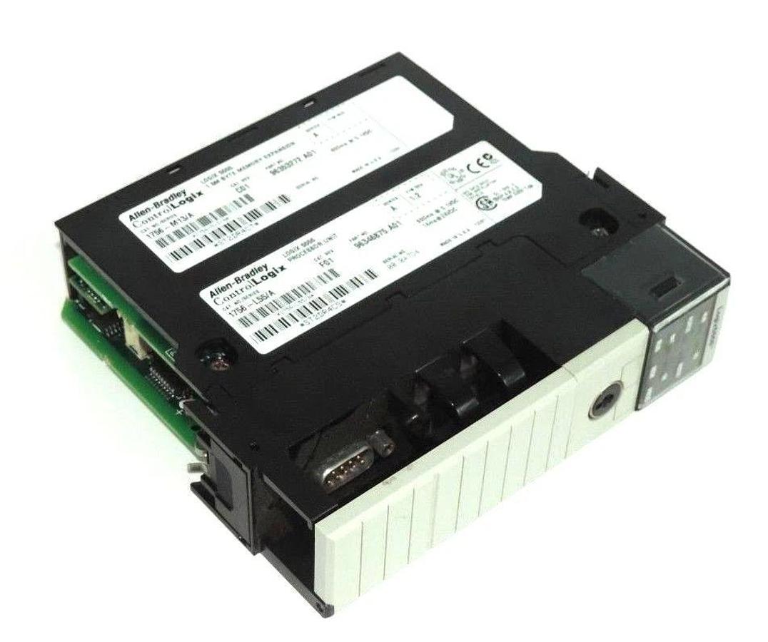 Used ALLEN BRADLEY 1756-L55/A PROCESSOR UNIT W/ 1756-M13/A 1.5M BYTE MEMORY EXPANSION