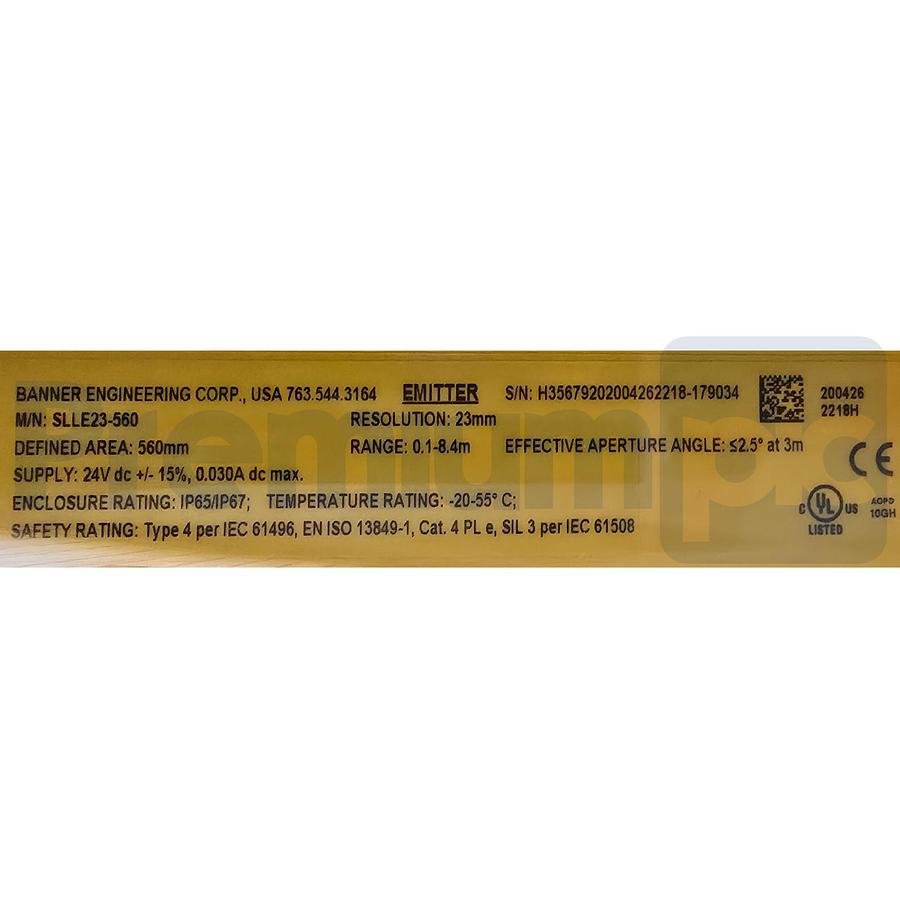 Used BANNER SLLE23-560 (89302) SLLR23-560 (89325) EZ-SCREEN LS Light Curtain Set NSNP