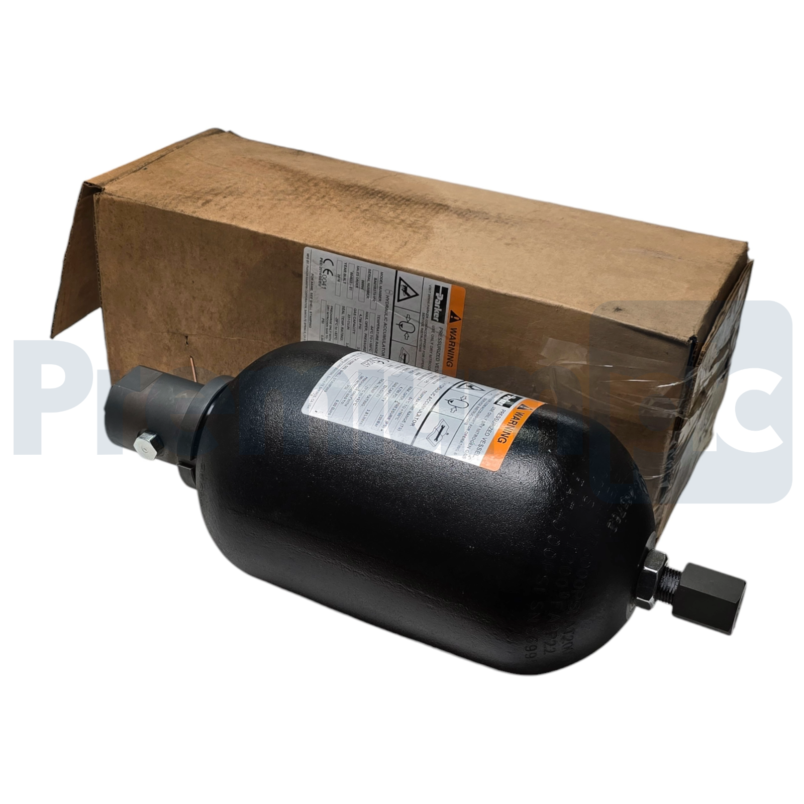 Used Parker BA01B3T01P2 Hydraulic Bladder Accumulator 1 Gal. 330 Bar BA01B3T01A1 NSMP