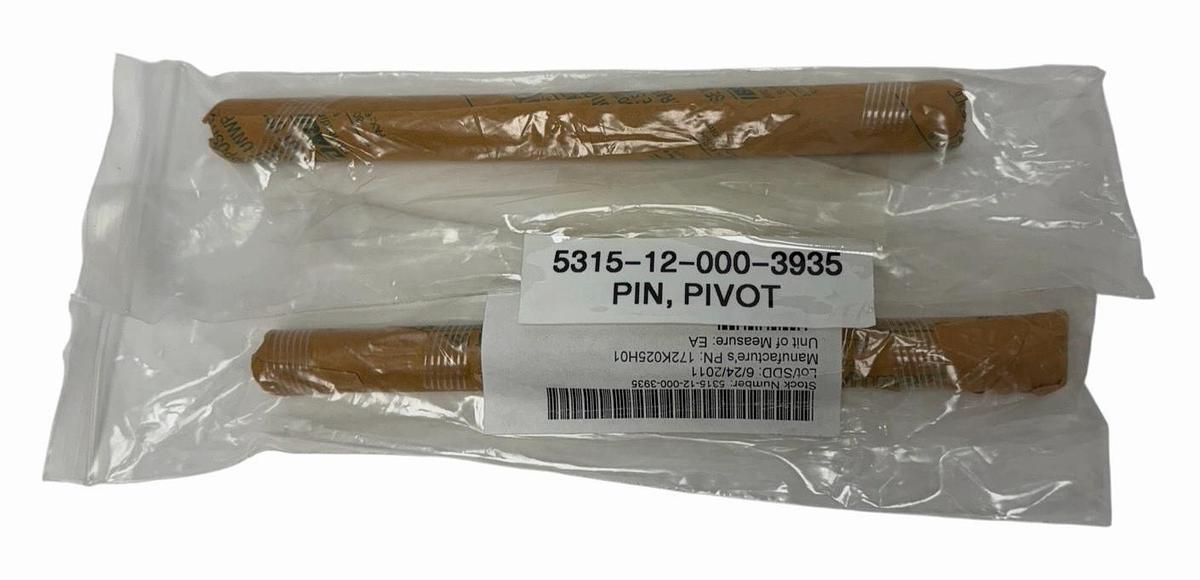 Used LOT OF 2 NEW 5315-12-000-3935 172K025H01 Pivot Pins