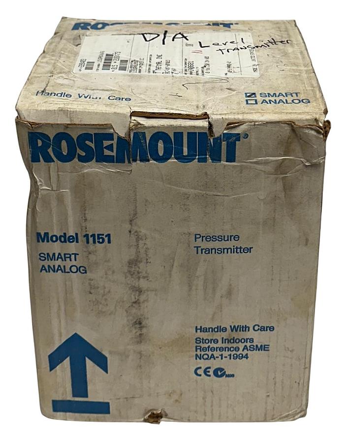 Used ROSEMOUNT 1151GP4S12M1B1 MODEL 1151 SMART PRESSURE LEVEL TRANSMITTER 45VDC NSMP