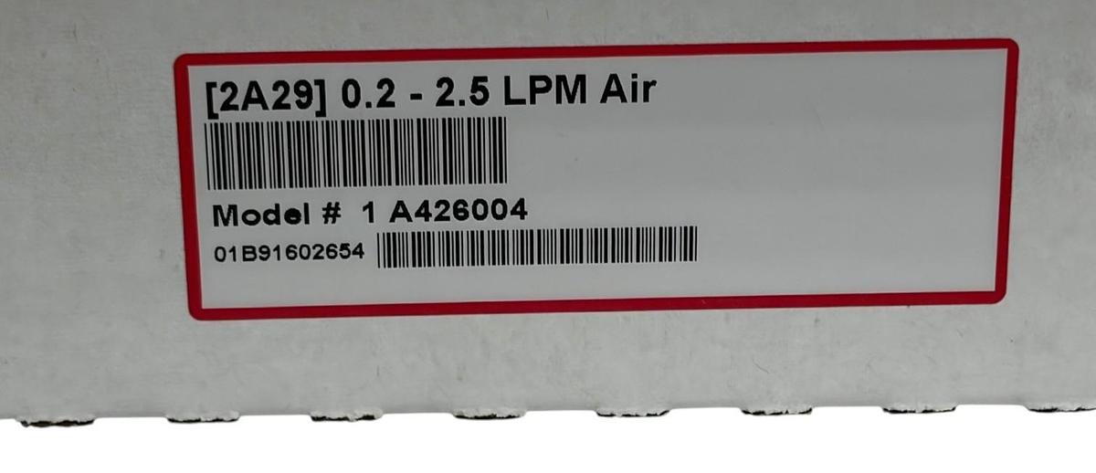 Used 1 A426004 Rotameter Air Flow Meter 0.2 - 2.5 LPM Air FR2A29SVVT New Surplus
