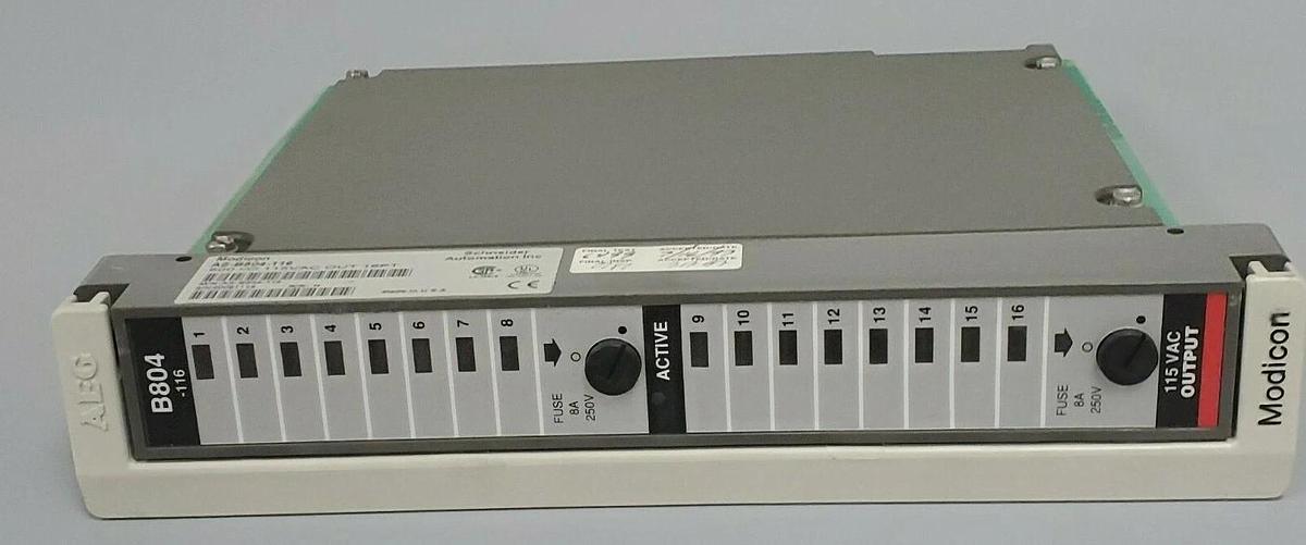 Used MODICON AS-B804-116 OUTPUT MODULE 800 I/O 115VAC OUT 16PT R/N: H