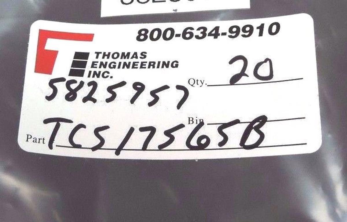 Used LOT OF 20 NEW THOMAS ENGINEERING TCS17565B PLENUM INLET SEAL, 3" W, 30" LENGTH