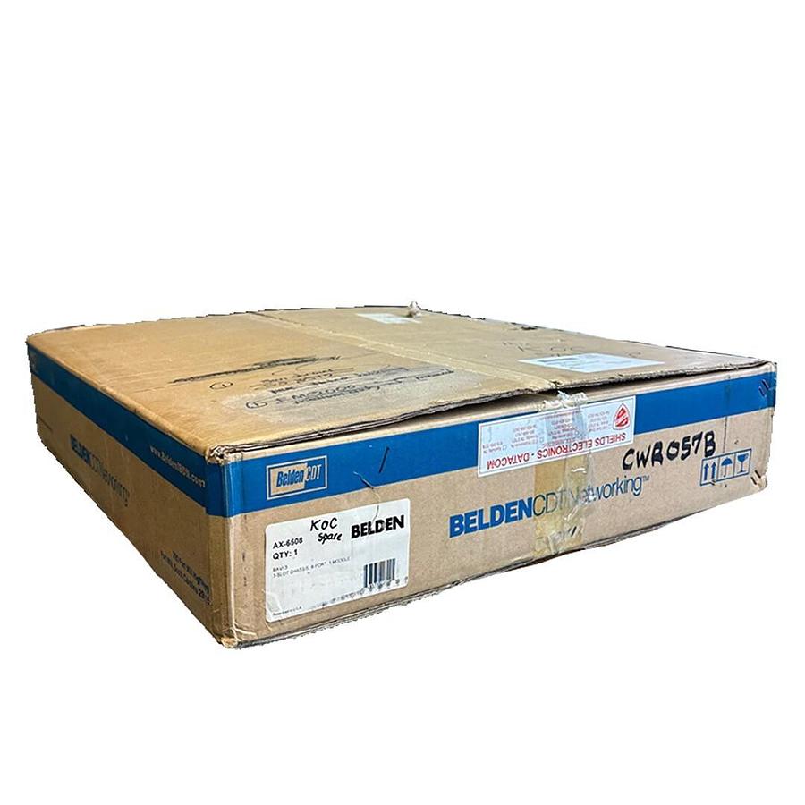 Used NEW BELDEN AX-6508 / AX6508 PowerSense 6000 SERIES ETHERNET HUB 3-SLOT 8-PORT