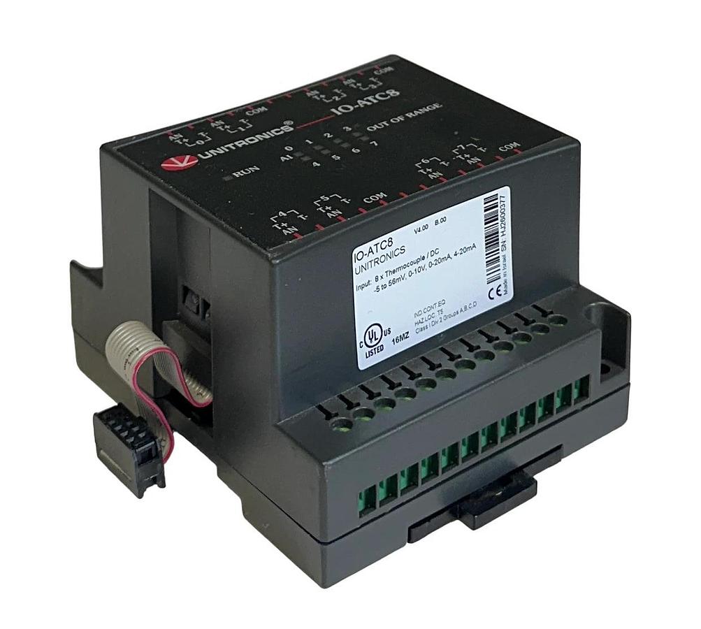 Used UNITRONICS IO-ATC8 / IOATC8 8-PT ANALOG THERMOCOUPLE INPUT MODULE 0-10V USNP