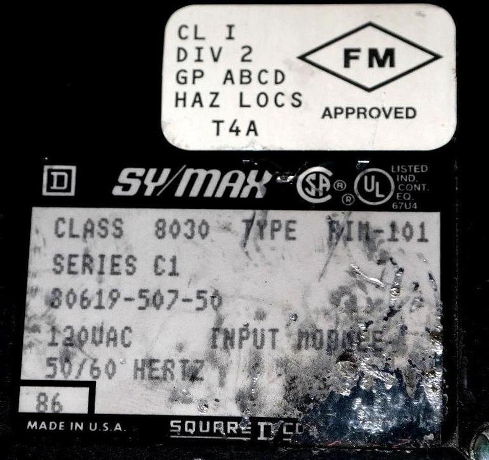 Used SQUARE D SY/MAX 8030-RIM-101 INPUT MODULE 8030RIM101 SERIES C1