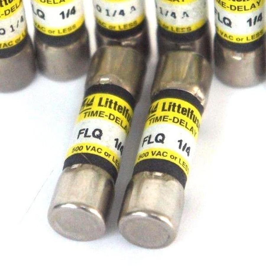 Used LOT OF 8 NEW LITTELFUSE FLQ 1/4 TIME-DELAY FUSES FLQ14