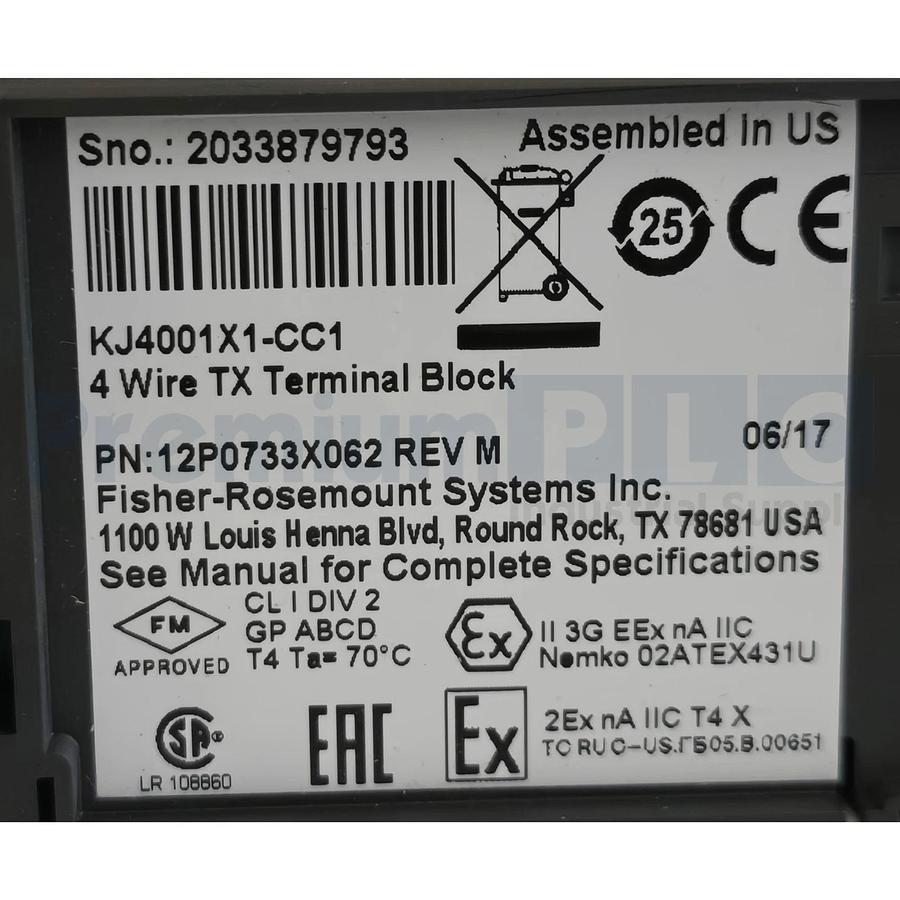 EMERSON VE4003S2B3 DeltaV AI 4-20mA HART 8CH CARD 12P2532X152 KJ3222X1-BA1 NSMP