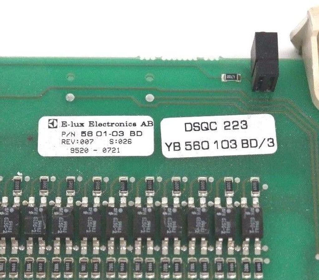 Used ABB DSQC-223 I/O BOARD 3HAB-2214-8/3, REV 007, 56-01-03-BD, YB-560-103-BD/3