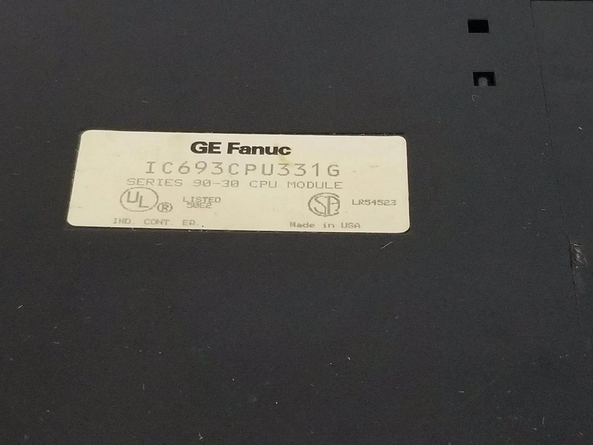 Used GE FANUC IC693CPU331G SERIES 90-30 CPU MODULE (MISSING COVER)
