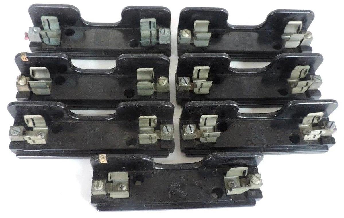Used LOT OF 7 GOULD SHAWMUT 60300 FUSE HOLDERS 30 AMP 1 POLE 600 VOLT HK CLASS
