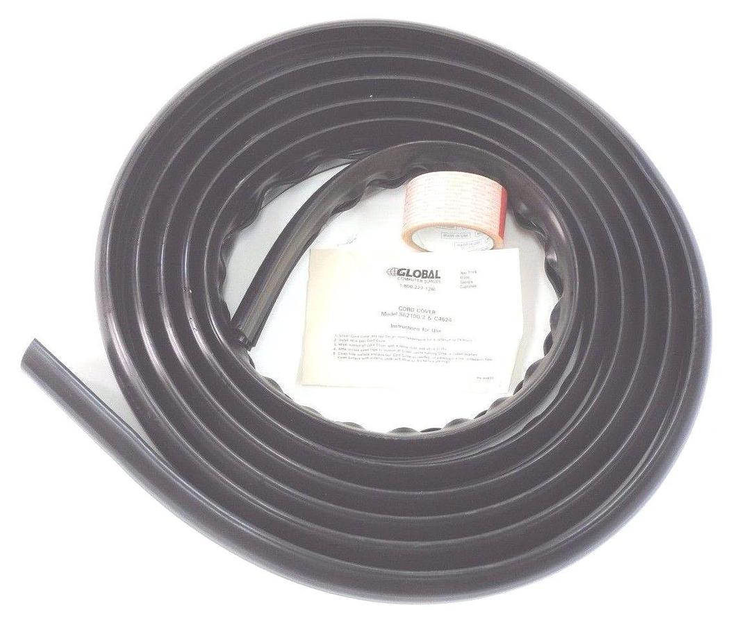 Used NEW GLOBAL 562100/2 CORD COVER C4624BK 25' WITH DOUBLE SIDED TAPE 88070