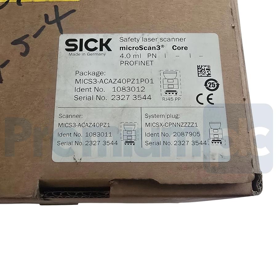Used SICK MICS3-ACAZ40PZ1P01 microScan3 Core Laser Scanner 1083012 MICS3-ACAZ40PZ1