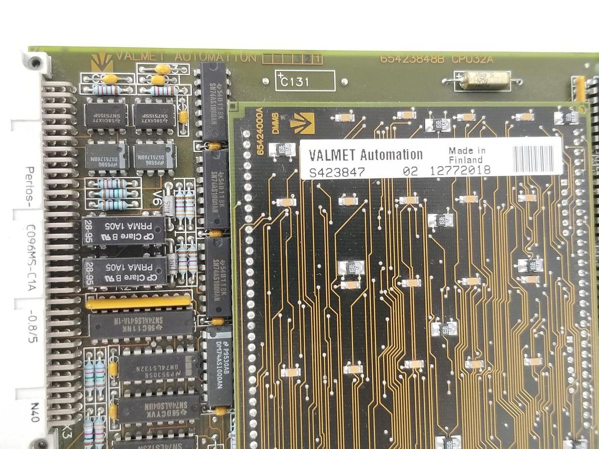 Used VALMET-AUTOMATION A413082 CPU BOARD 65423848A 32 8M W/ S423847 BOARD 65424000A