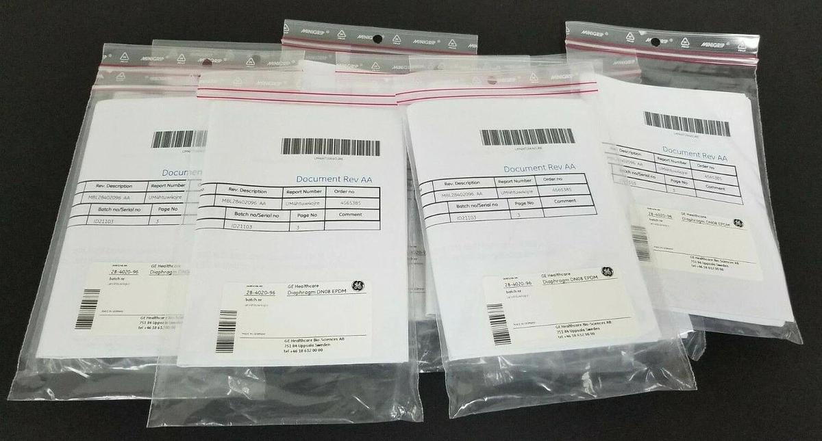 Used LOT OF 10 NEW GE HEALTHCARE 28-4020-96 VALVE DIAPHRAGMS DN08 EPDM 28402096