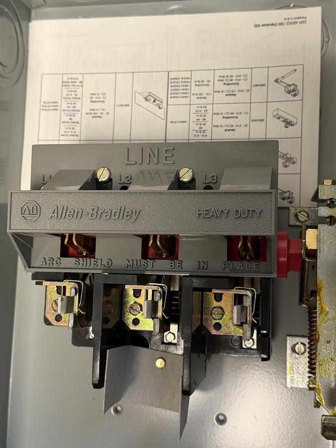 Used Allen Bradley 1494H-DA3H6 /B HD Fusible Disconnect Safety Switch 100A 600VAC NEW