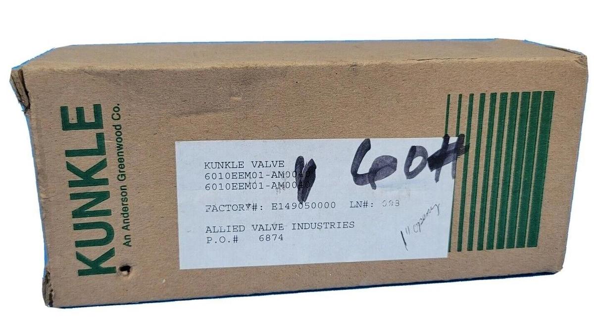 Used NIB KUNKLE 6010EEM01-AM0040 SIZE: 1'' STEAM RELIEF VALVE