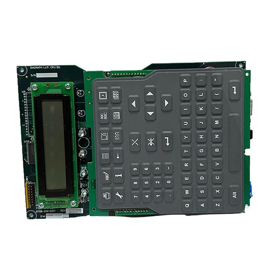 NEW DIAGRAPH 5750-030 / 5750030 7-DOT CPU CCA REV. N W/ KEYPAD AND DISPLAY