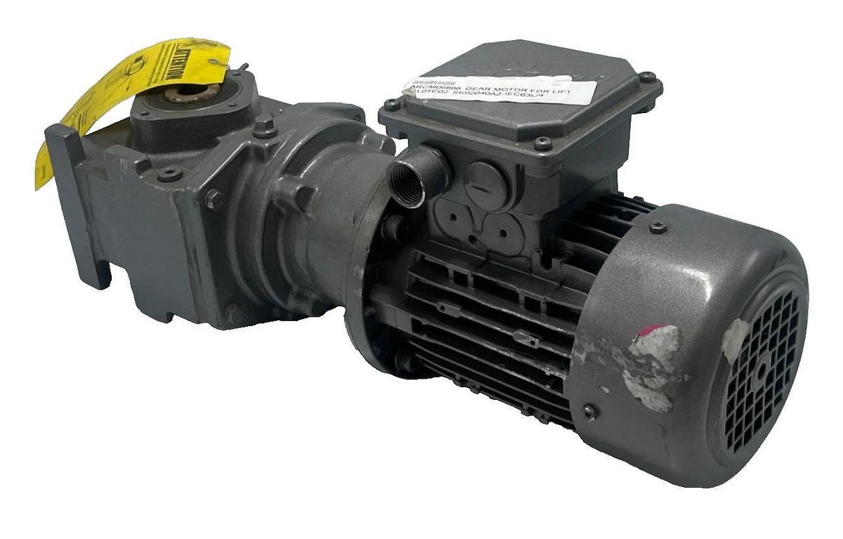 NORD SK63L/4 CUS Inverter Duty Motor w/ SK02040AZ-IEC63 Gearbox 0.25HP 3-Phase