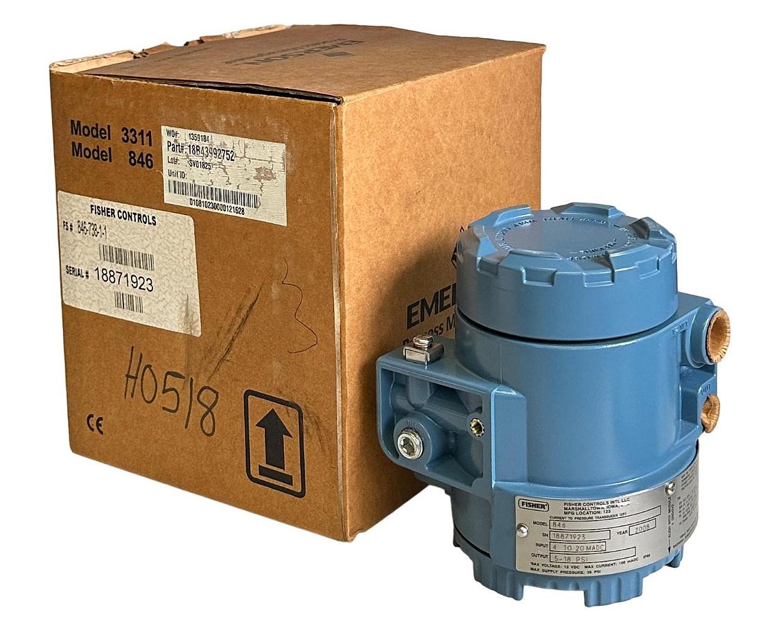 Used NEW FISHER 846-738-1-1 / 18B43992752 ELECTRO-PNEUMATIC TRANSDUCER MODEL 846 3311