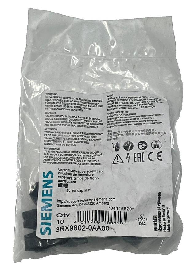 (3) BAGS OF 10 SIEMENS 3RX9802-0AA00 AS-Interface Addressing Plugs 30 TOTAL