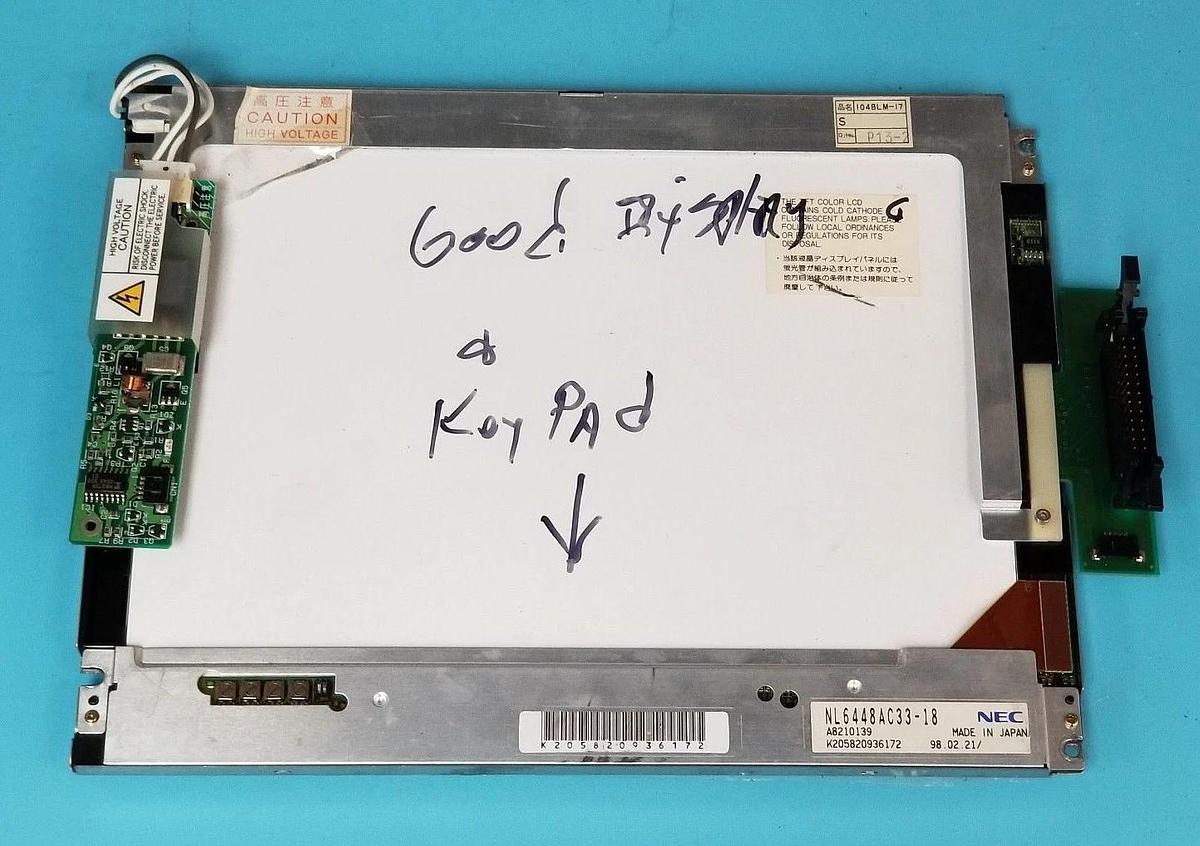Used NEC / ISHIDA NL6448AC33-18 LCD DISPLAY 10.4 IN. W/ 104PWBJ1-C , 82039160 BOARDS